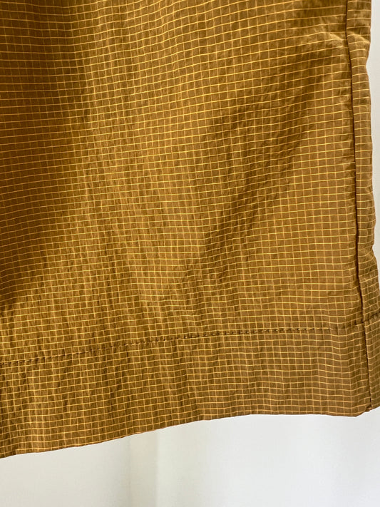 Brown Yellow Checkered Shorts