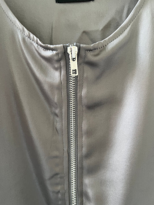 Gray Acetate Casual Vest