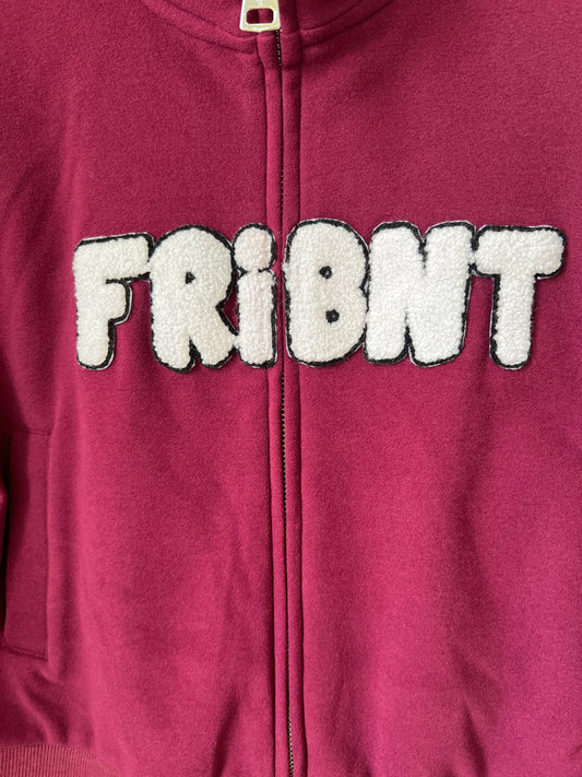 Applique Zip-up Sweatshirt