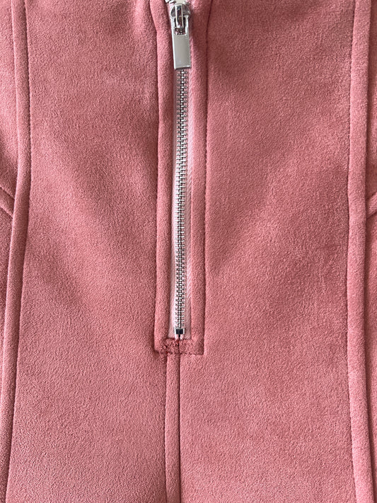 Suede Contrast-Color Wide-Leg Pants