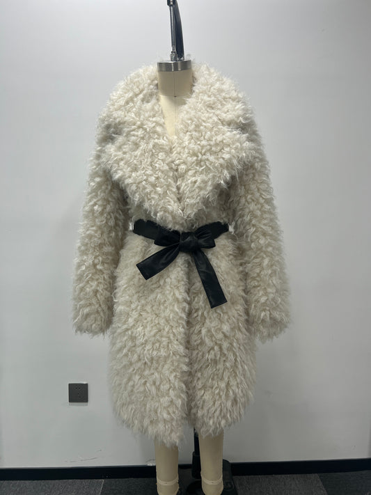 Faux Fur Coat White
