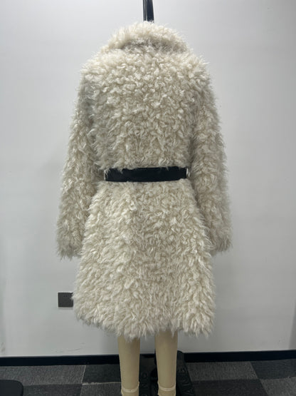 Faux Fur Coat White