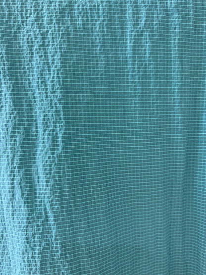 Dark Checkered Drawstring  Cropped Stand Collar Jacket