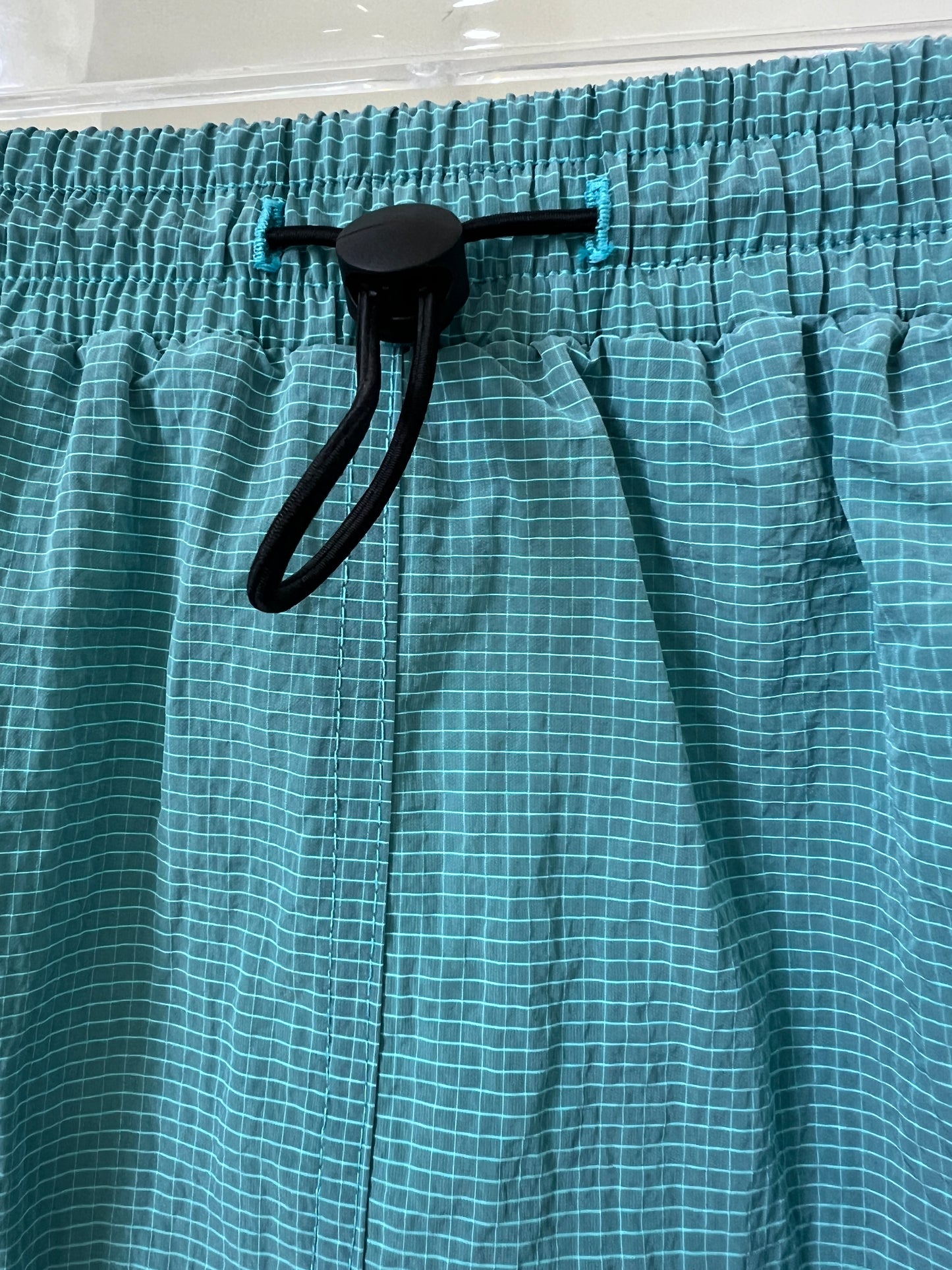 Dark Checkered  Drawstring Mini Skirt