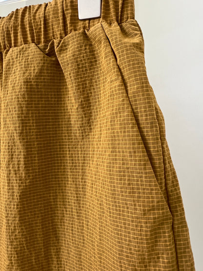 Brown Yellow  Checkered Shorts