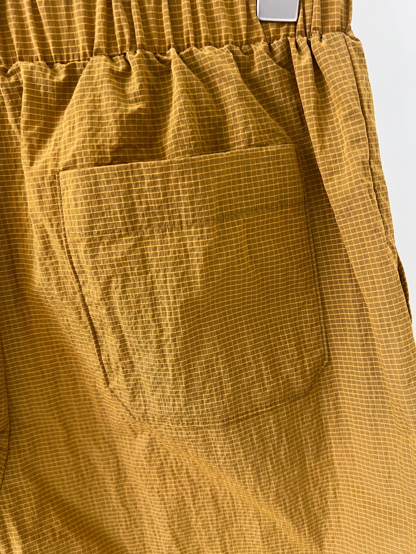 Brown Yellow  Checkered Shorts