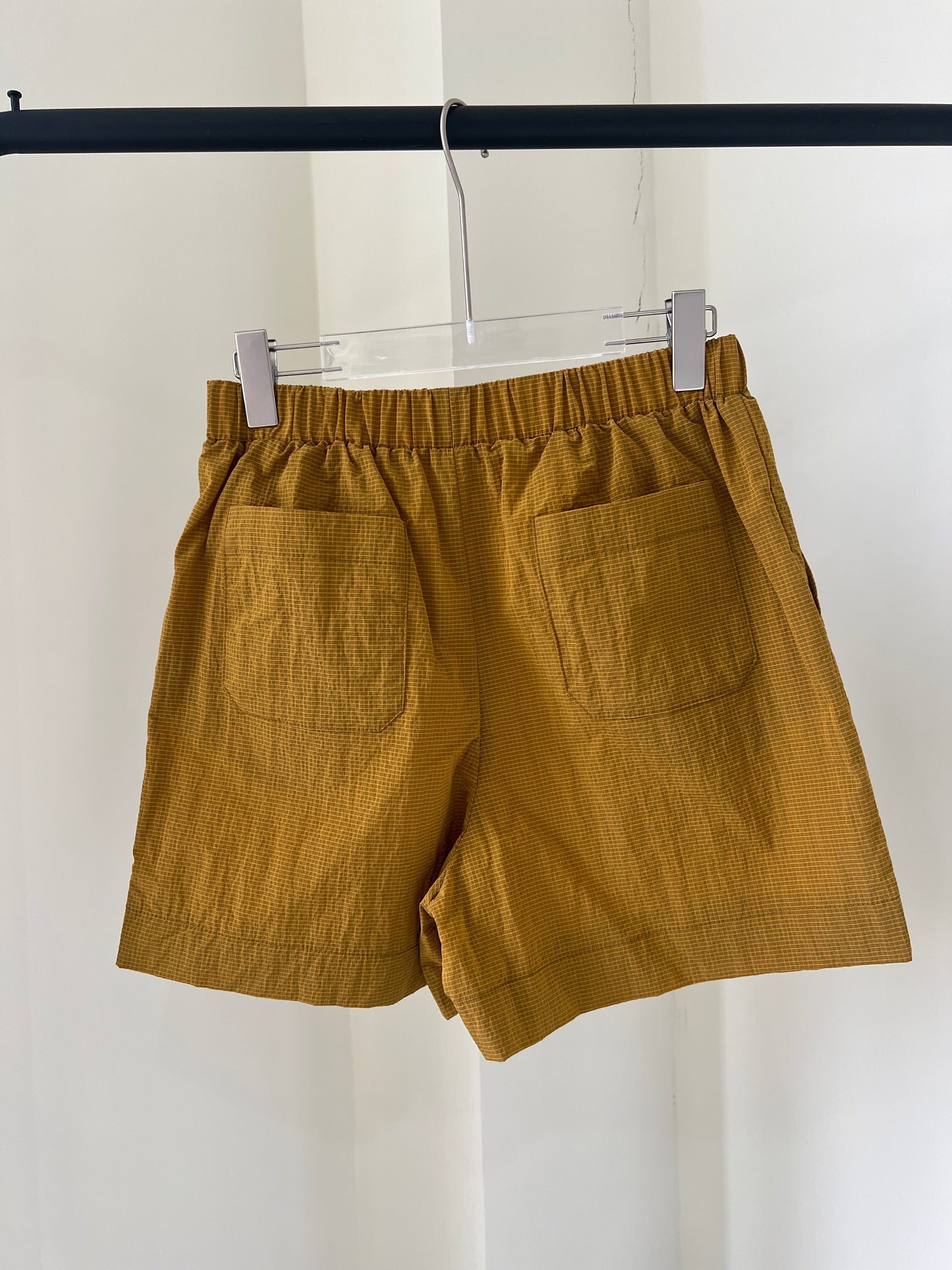 Brown Yellow  Checkered Shorts