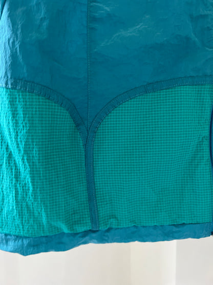 Dark Checkered Color-Block  Sleeveless Lapel Cropped Vest