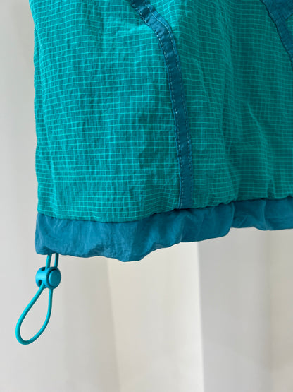 Dark Checkered Color-Block  Sleeveless Lapel Cropped Vest