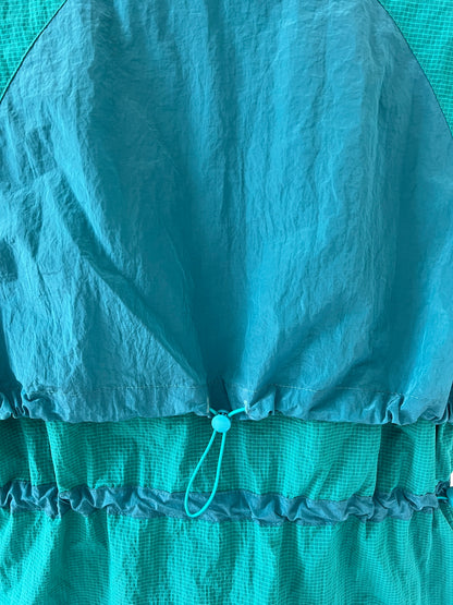 Color-Block Mid-Length  Short-Sleeve Jacket