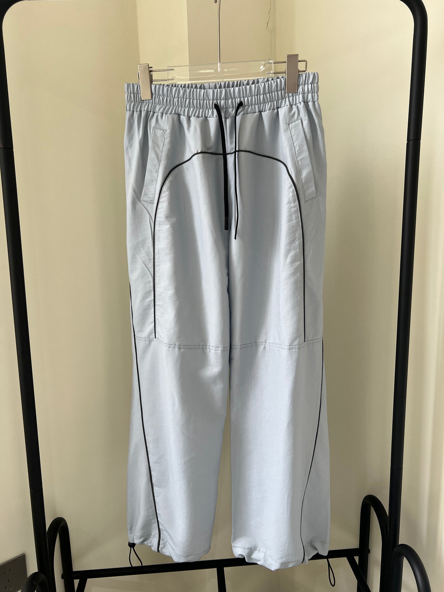 Blue Highrise Cargo Pants