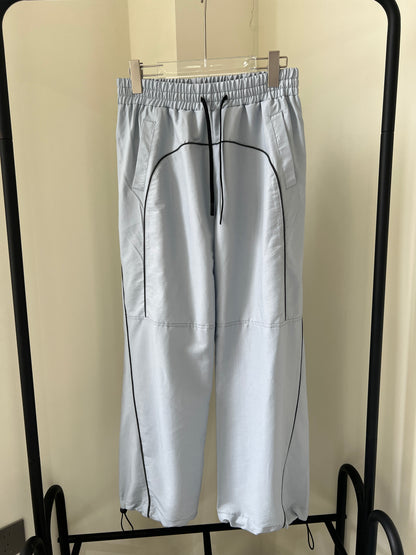 Blue Highrise Cargo Pants