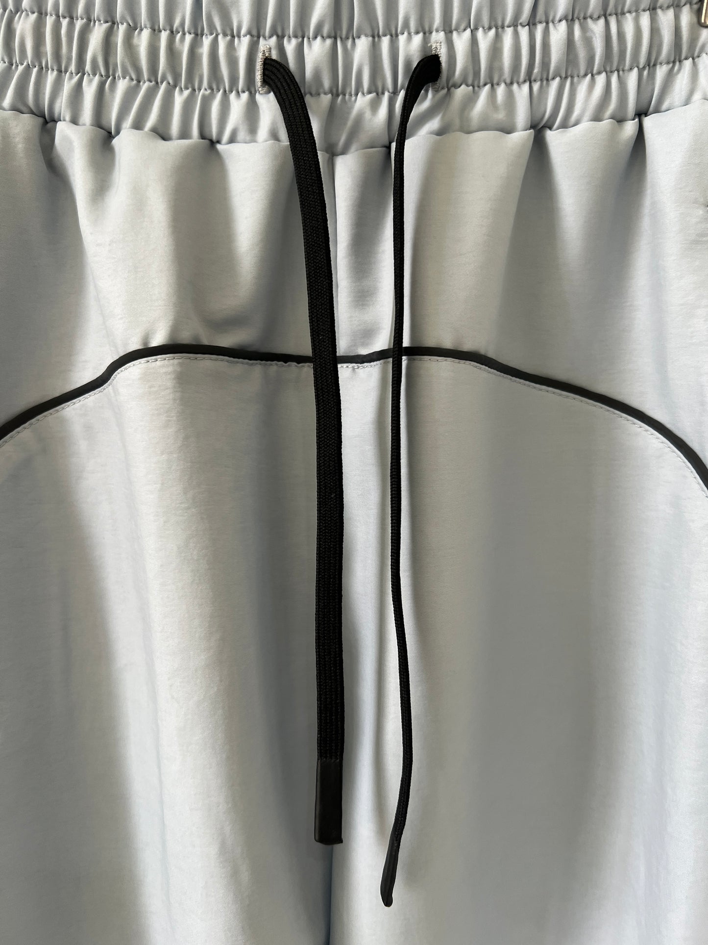 Blue Highrise Cargo Pants