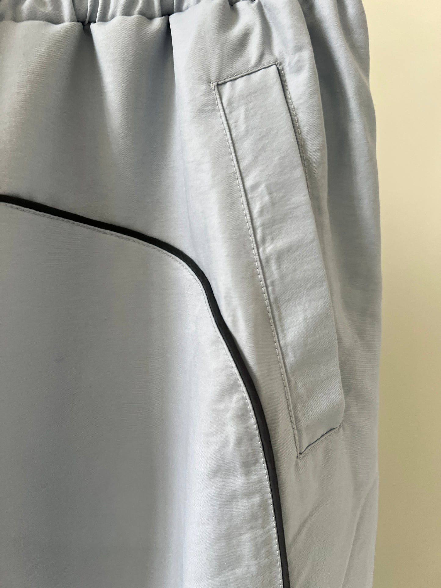 Blue Highrise Cargo Pants