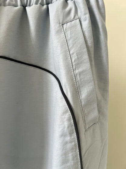 Blue Highrise Cargo Pants