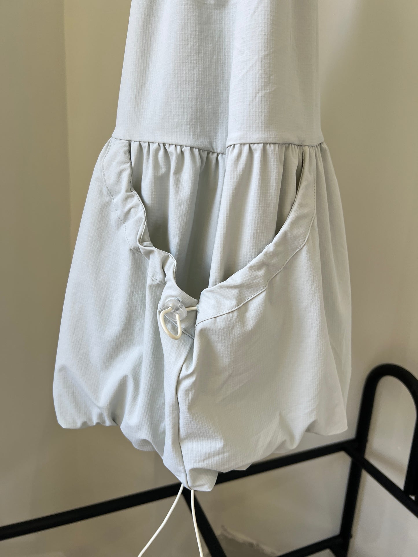 Pleated  Drawstring Dress