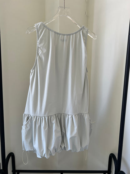 Pleated  Drawstring Dress