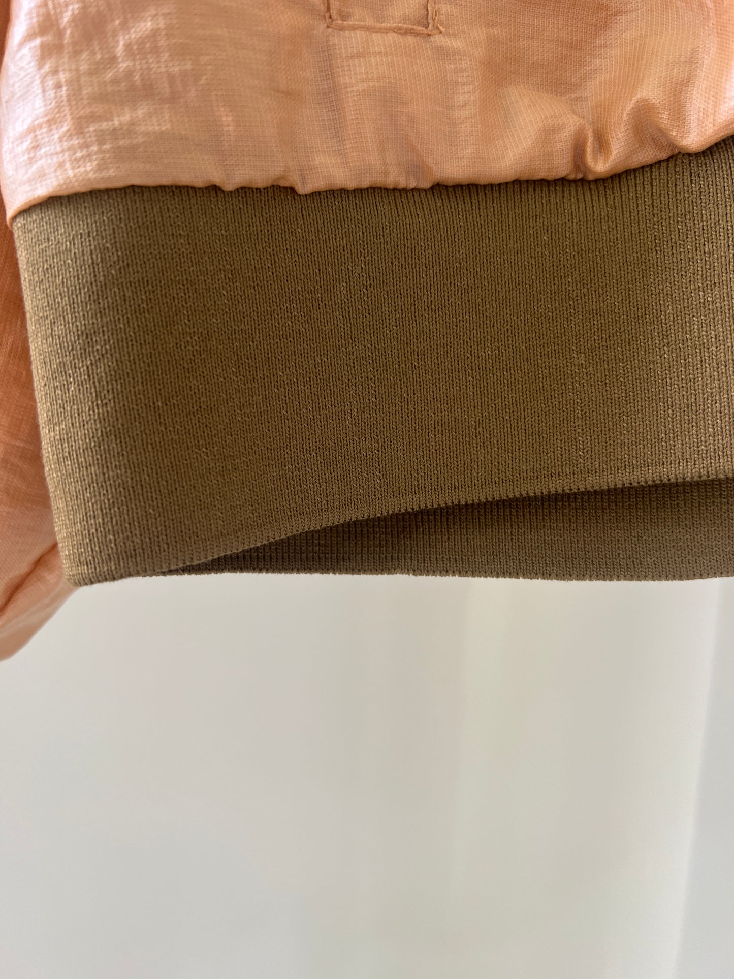 Paneled zip-up shirt