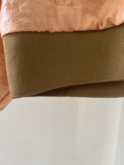 Paneled zip-up shirt