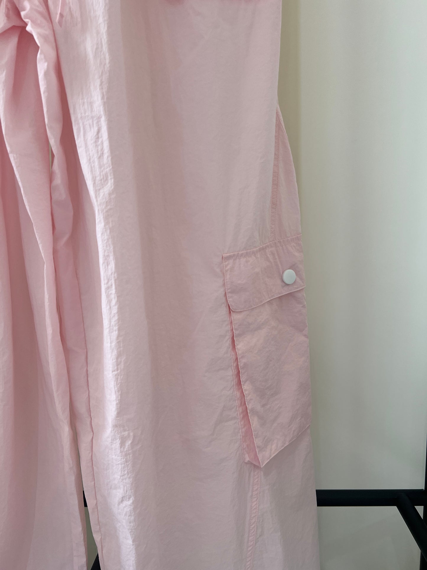 Pink strapless  utility jumpsuit