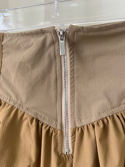 Drop-Waist Bubble Mini Skirt