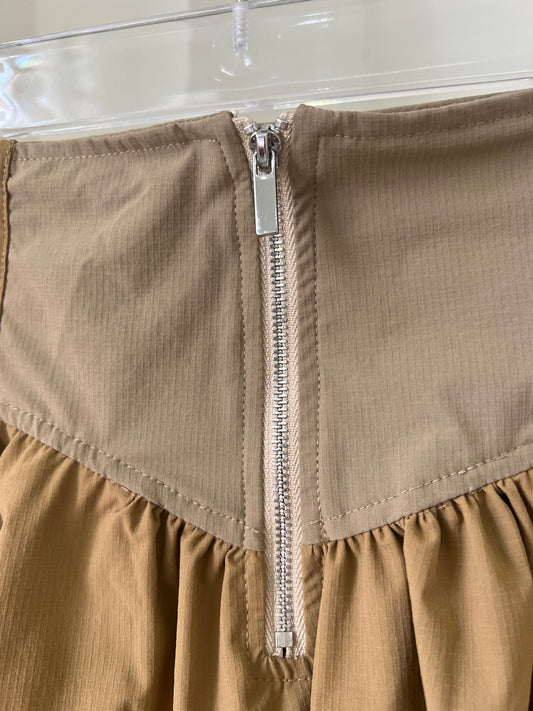 Drop-Waist Bubble Mini Skirt