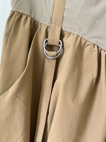 Drop-Waist Bubble Mini Skirt