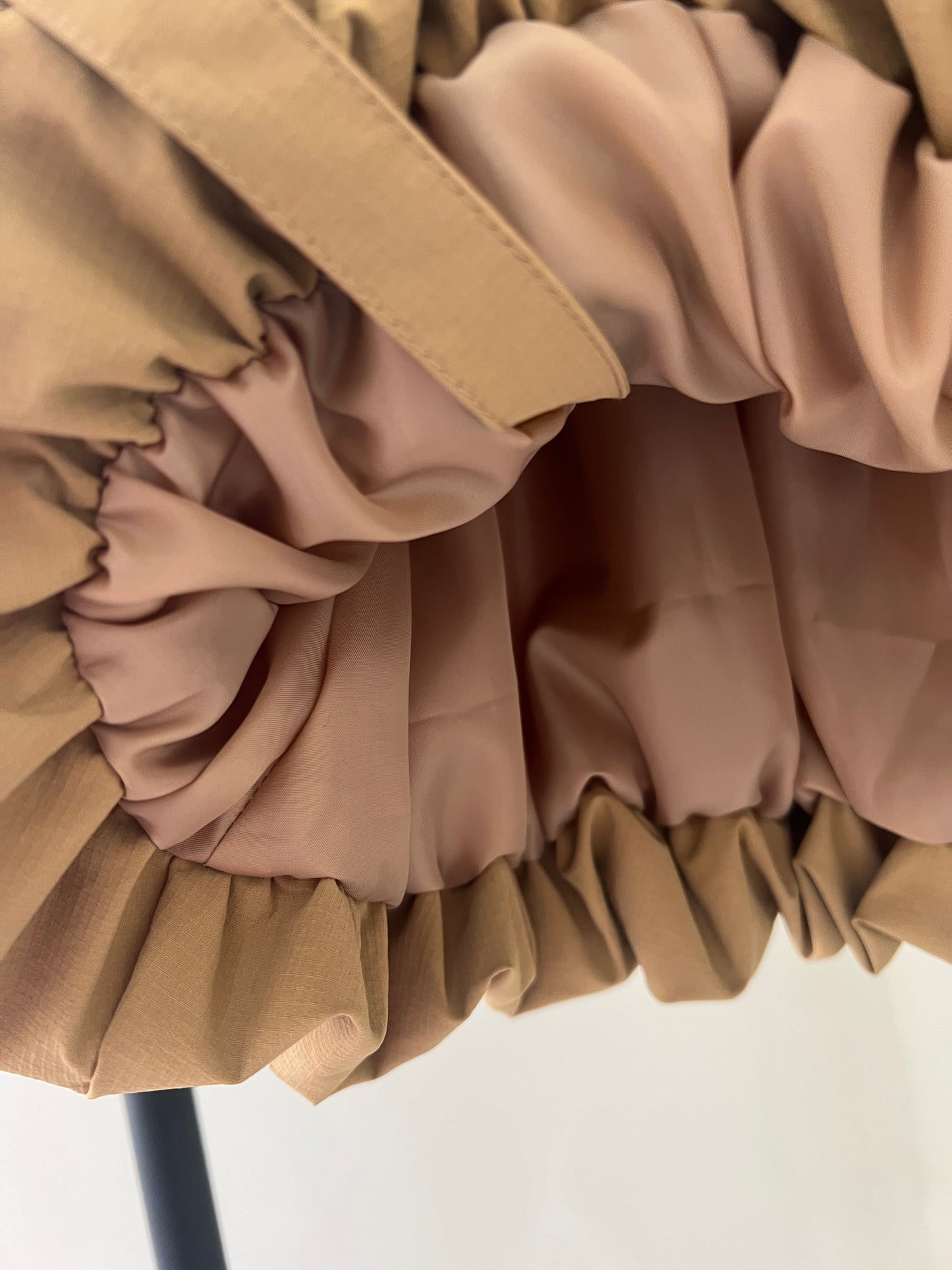 Drop-Waist Bubble Mini Skirt