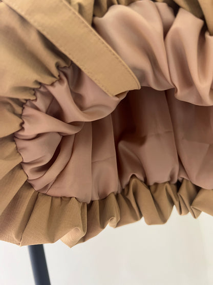 Drop-Waist Bubble Mini Skirt