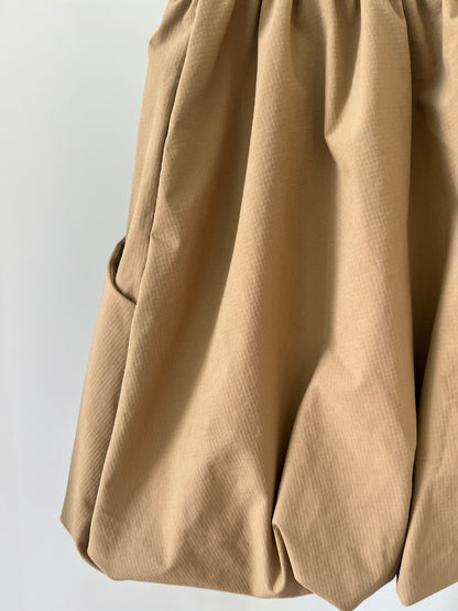 Drop-Waist Bubble Mini Skirt