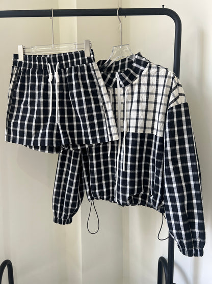 Plaid bubble shorts