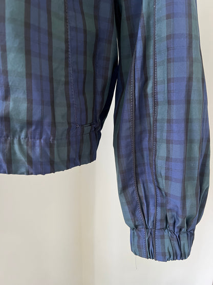 Plaid Wide-Sleeve Zip Top