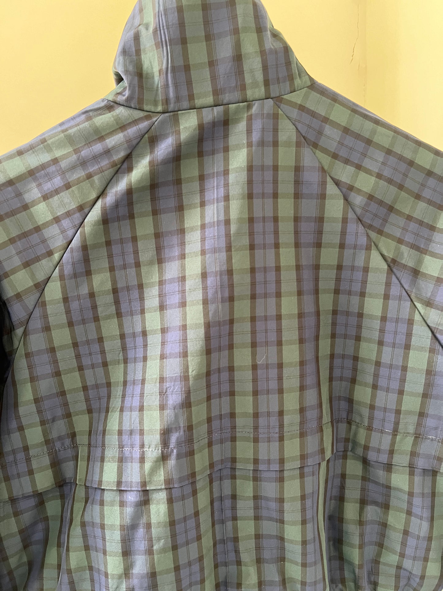 Plaid Wide-Sleeve Zip Top