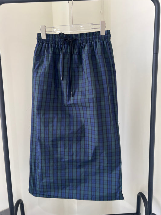 Plaid Straight Skirt