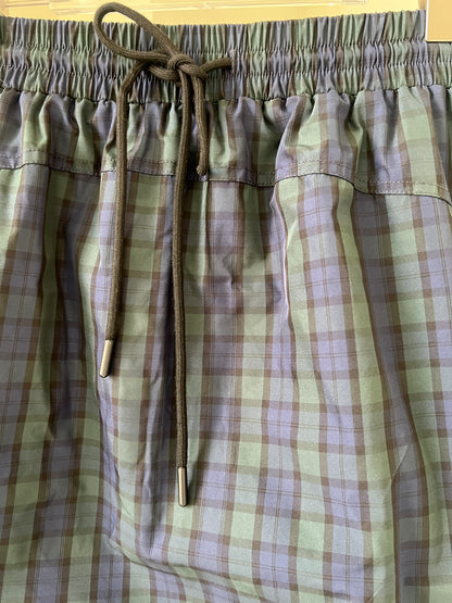 Plaid Straight Skirt