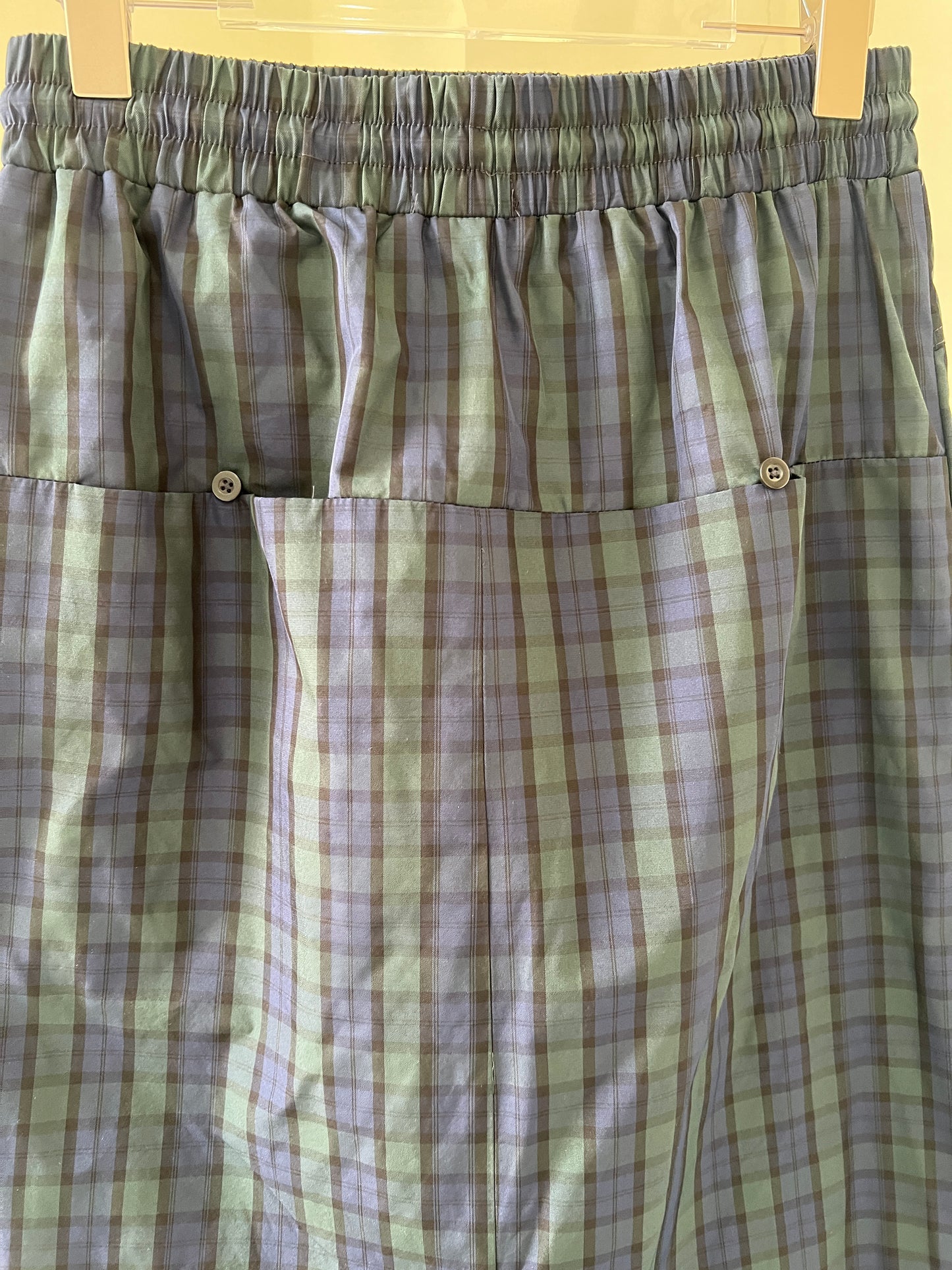 Plaid Straight Skirt