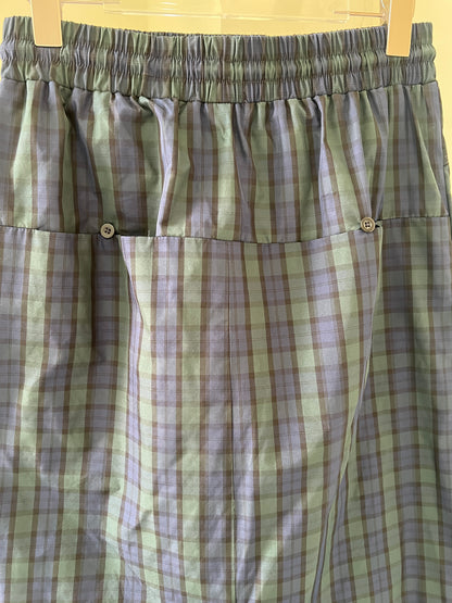 Plaid Straight Skirt