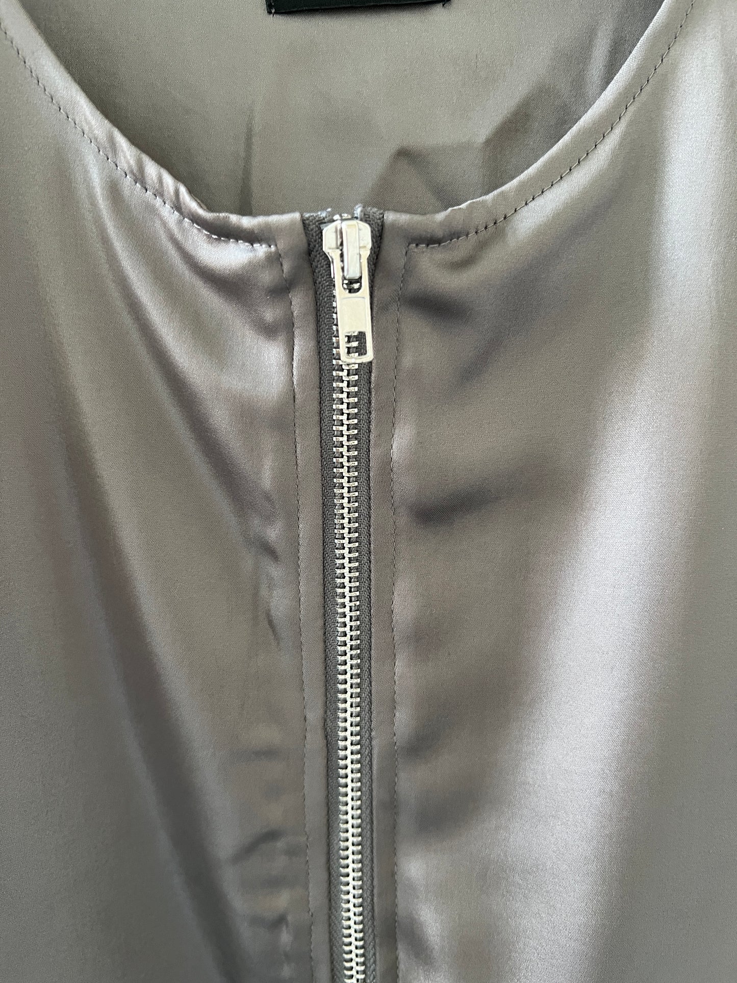 Gray Acetate Casual Vest