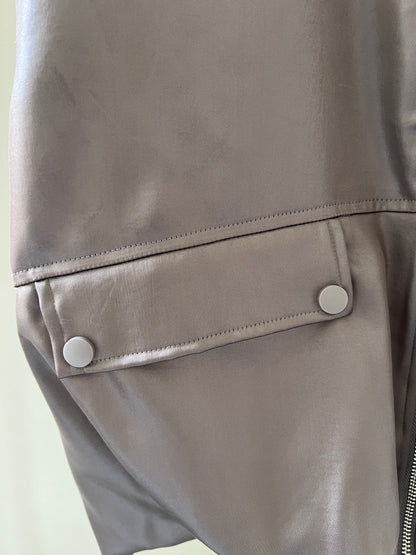 Gray Acetate Casual Vest