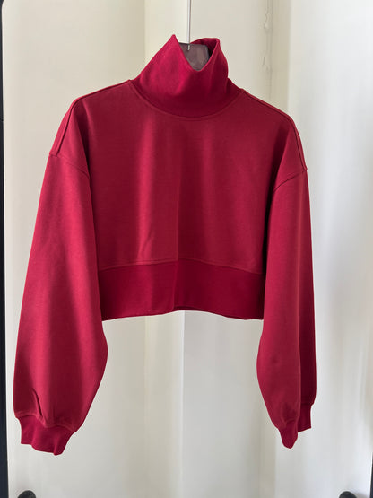Cropped Mockneck Sweatshirt