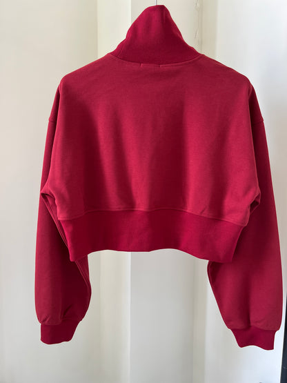 Cropped Mockneck Sweatshirt