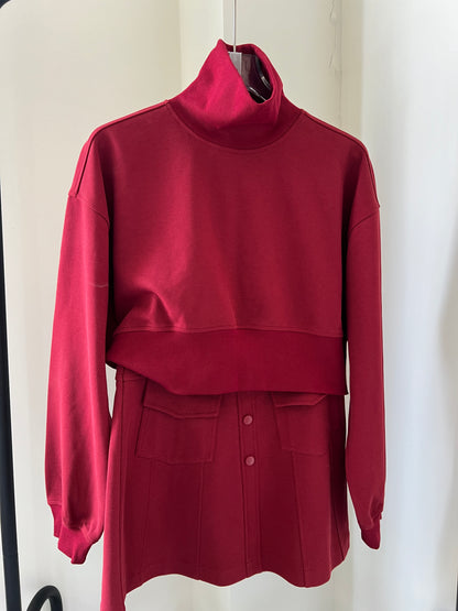 Cropped Mockneck Sweatshirt