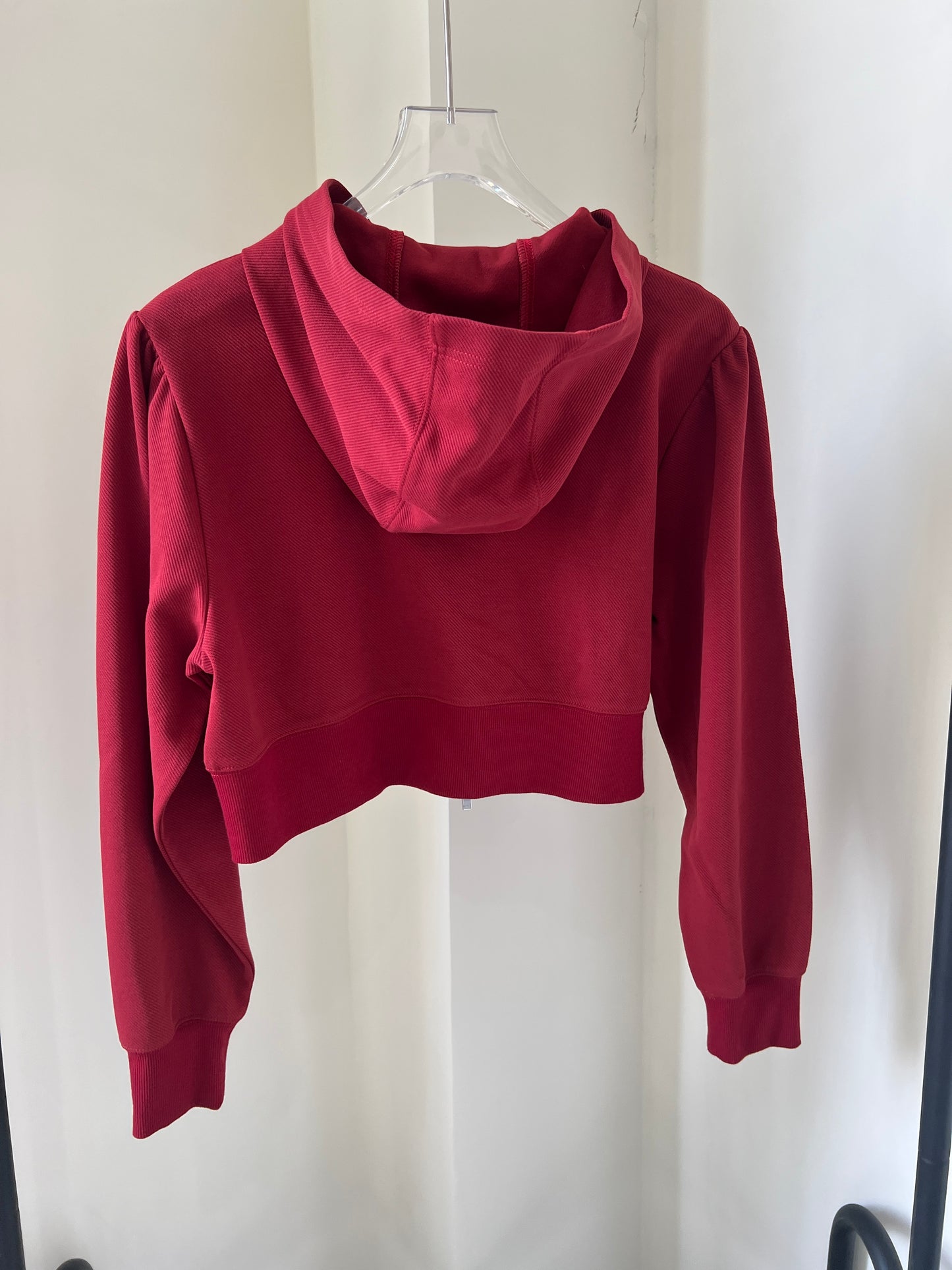 Stitch Crop Hood Zip up