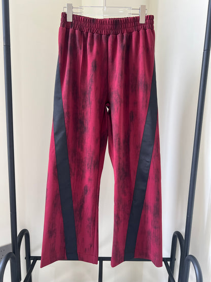 Red Color-Blocked Lounge Pants