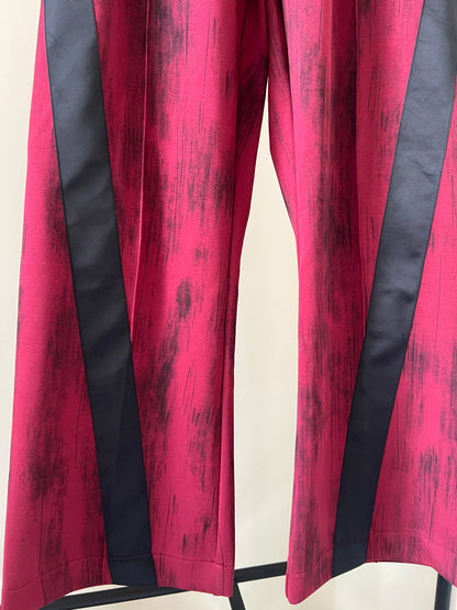 Red Color-Blocked Lounge Pants
