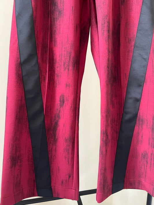 Red Color-Blocked Lounge Pants