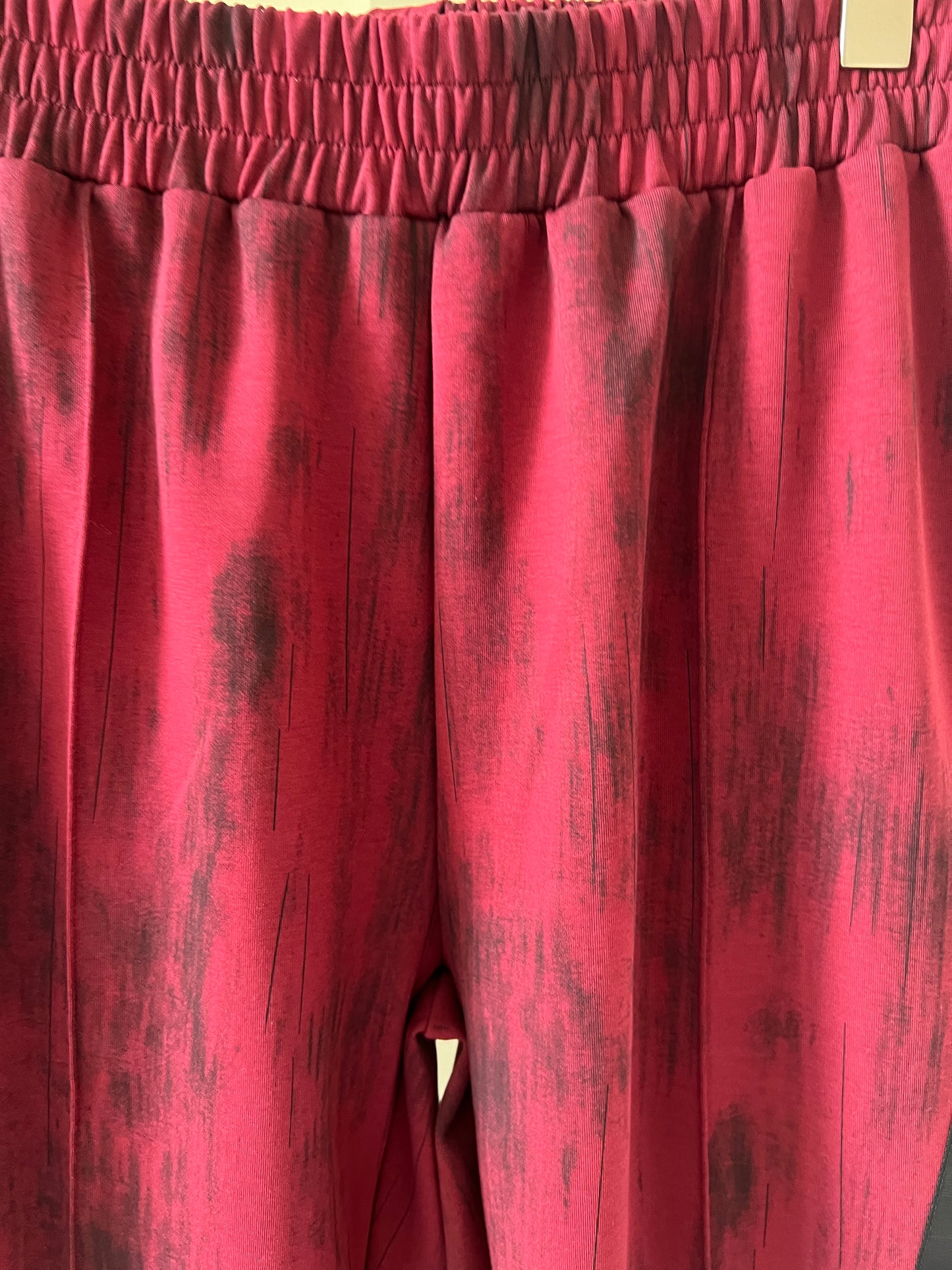 Red Color-Blocked Lounge Pants