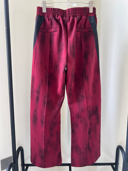 Red Color-Blocked Lounge Pants