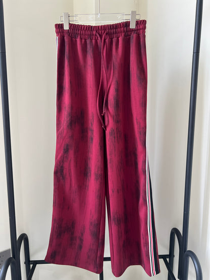 Wide-Leg Athletic Knit Pants