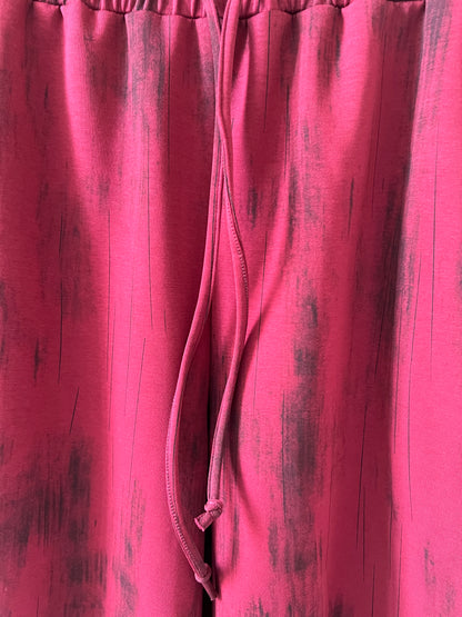 Wide-Leg Athletic Knit Pants